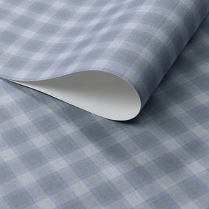 Check Plaid Periwinkle Paperback Linen