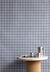 Check Plaid Periwinkle Paperback Linen