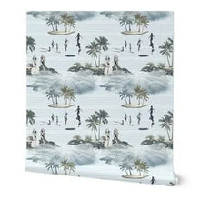 Load image into Gallery viewer, Surfs Up Blue Wallcovering