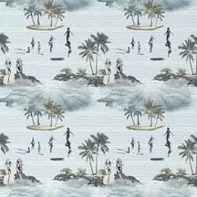 Load image into Gallery viewer, Surfs Up Blue Wallcovering