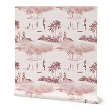 Load image into Gallery viewer, Surfs Up Salmon Red Jacket Wallcovering