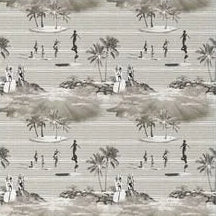 Load image into Gallery viewer, Surfs Up Sepia Wallcovering
