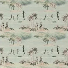 Load image into Gallery viewer, Surfs Up Vintage Greens Wallcovering
