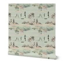 Load image into Gallery viewer, Surfs Up Vintage Greens Wallcovering