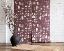 Load image into Gallery viewer, Monoprint Raisin Grasscloth