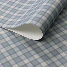 Load image into Gallery viewer, Check Plaid Sky Paperback Linen
