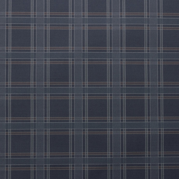 London Plaid Slate Paperback Linen