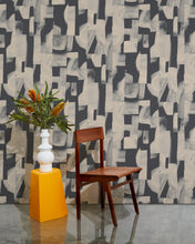 Load image into Gallery viewer, Agolise - White Tea on Charcoal Wallcovering