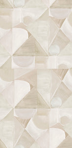 Abstract Strand Pale Beach Wallcovering