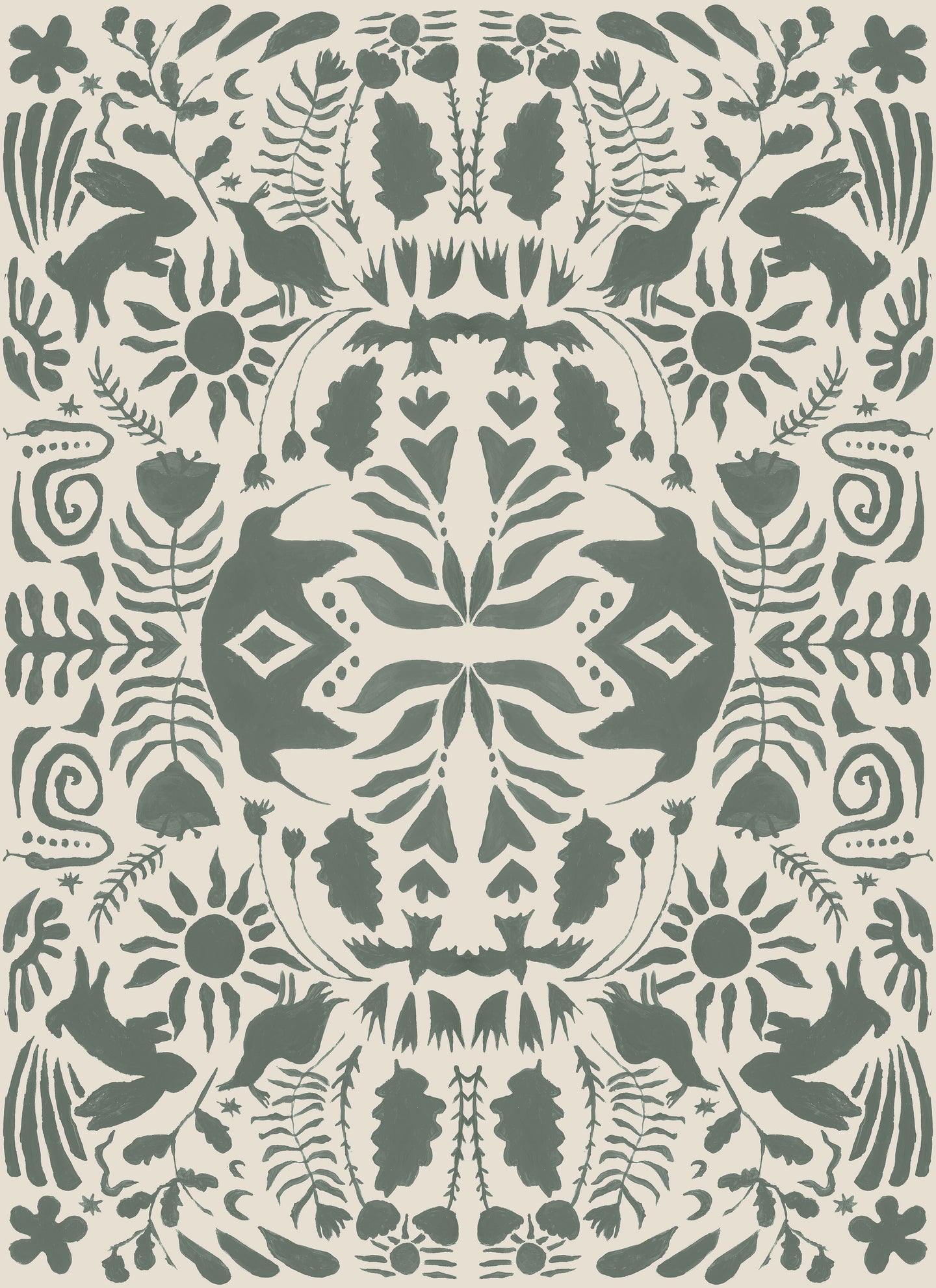 Jewel Green House Wallcovering