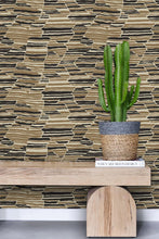 Load image into Gallery viewer, Topo - Saddle Brown &amp; Black Wallcovering