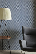 Load image into Gallery viewer, Chevron - Ink Blue Wallcovering