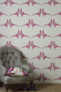 Pheasant - Pink Wallcovering
