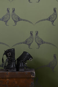 Pheasant - Camo Green Wallcovering