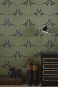 Pheasant - Camo Green Wallcovering