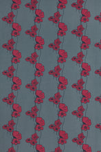 Load image into Gallery viewer, Poppy Fields - Red on Gunmetal Wallcovering