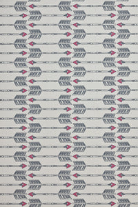 Arrows - Charcoal Pink Wallcovering