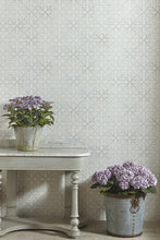 Load image into Gallery viewer, Fleur de Lys Tile - Vintage Grey Wallcovering