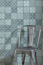 Load image into Gallery viewer, Fleur de Lys Tile - Canteen Blue Wallcovering
