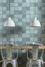 Load image into Gallery viewer, Fleur de Lys Tile - Canteen Blue Wallcovering