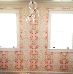 411 Red Peach Mint Wallcovering