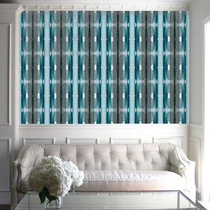 Squash Blossom Turquoise Wallcovering