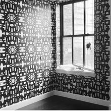 Load image into Gallery viewer, 82113 Black White Alta Wallcovering