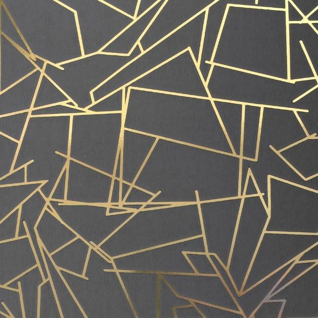 Angle Gold Lead Grey Wallcovering