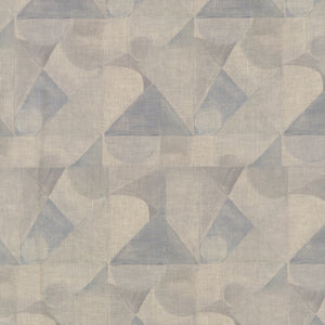 Abstract Isle Cashmere Blue Paperback Natural Linen Wallcovering