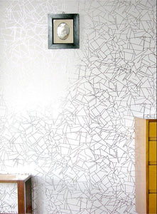 Angle Silver White Wallcovering