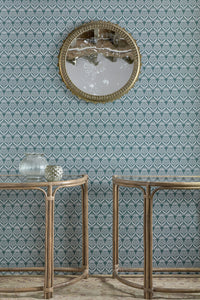 Artichoke Thistle - Teal Wallcovering