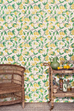 Load image into Gallery viewer, Capri Lemons - Natural Wallcovering