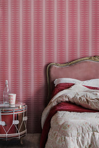 Indian Stripe - Snug Red Wallcovering