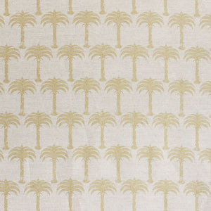 Marrakech Palm - Gold on Natural Fabric