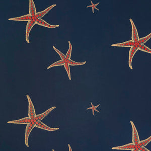 Starfish - Navy/Sienna Wallcovering