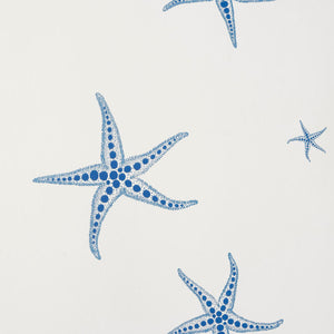 Starfish - Blue on Parchment Wallcovering