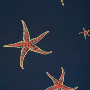Starfish - Navy/Sienna Wallcovering
