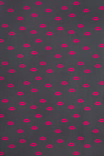 Load image into Gallery viewer, Lips - Hot Pink on Grey Wallcovering