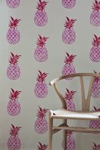 Load image into Gallery viewer, Pineapple - Pink &amp; Red Wallcovering