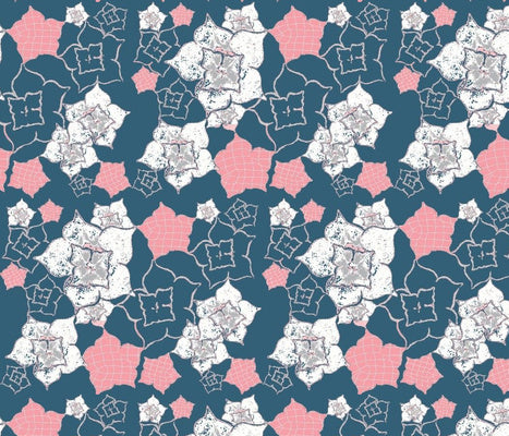 Batik Cerulean Pinks Fabric