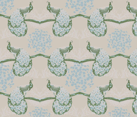 Bird On A Wire Biscuit Fern Fabric