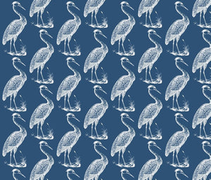 Blue Heron Cadet White Fabric