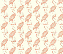 Load image into Gallery viewer, Blue Heron Coral Eggshell Fabric