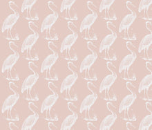 Load image into Gallery viewer, Blue Heron Pinkish White Fabric