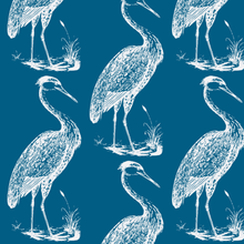 Load image into Gallery viewer, Blue Heron Summer Blue Fabric