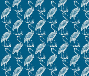 Blue Heron Summer Blue Fabric
