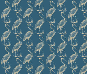 Blue Heron Cerulean Fabric