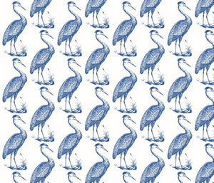 Blue Heron White Marine Fabric
