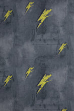 Load image into Gallery viewer, Bolt From Mars - Yellow on Charcoal Wallcovering