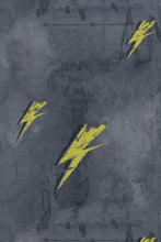 Load image into Gallery viewer, Bolt From Mars - Yellow on Charcoal Wallcovering